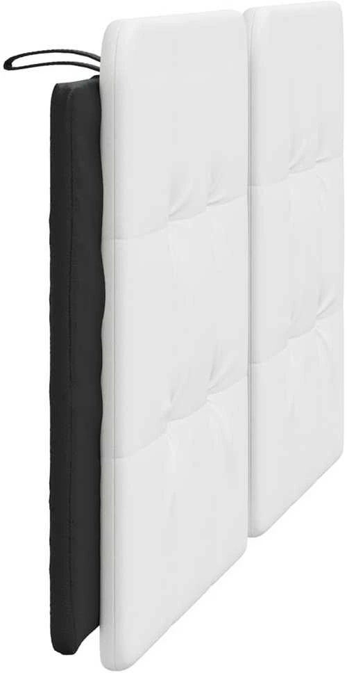 Galvūgalio pagalvėlė, balta ir juoda, 160cm, dirbtinė oda
