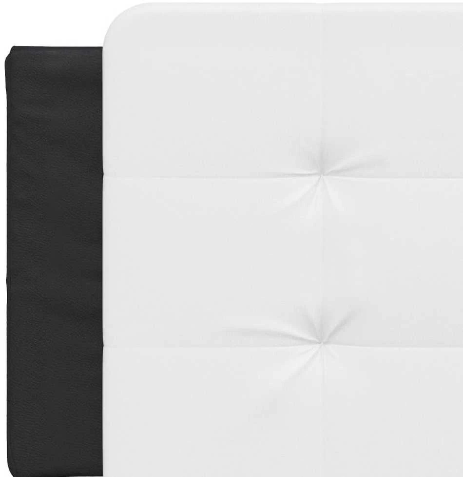 Galvūgalio pagalvėlė, balta ir juoda, 160cm, dirbtinė oda