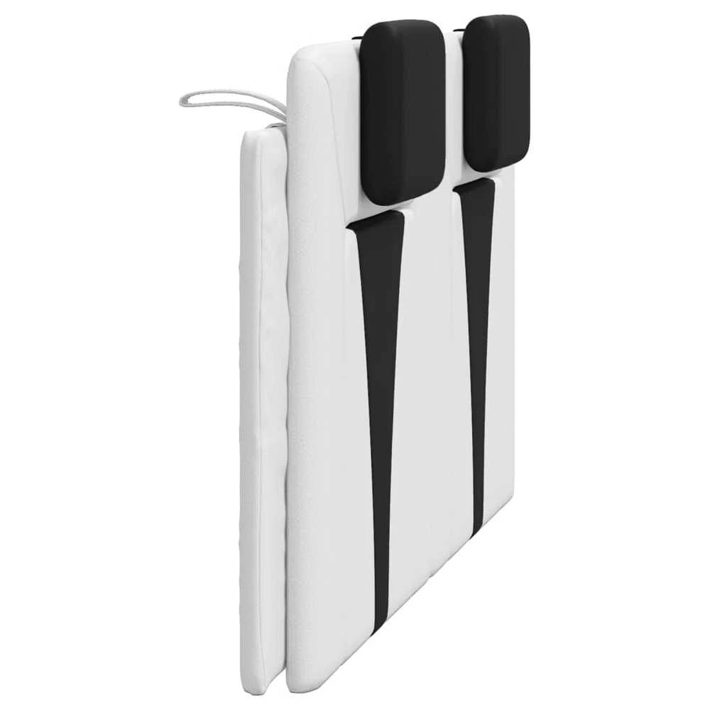 Galvūgalio pagalvėlė, baltas ir juodas, 120cm, dirbtinė oda