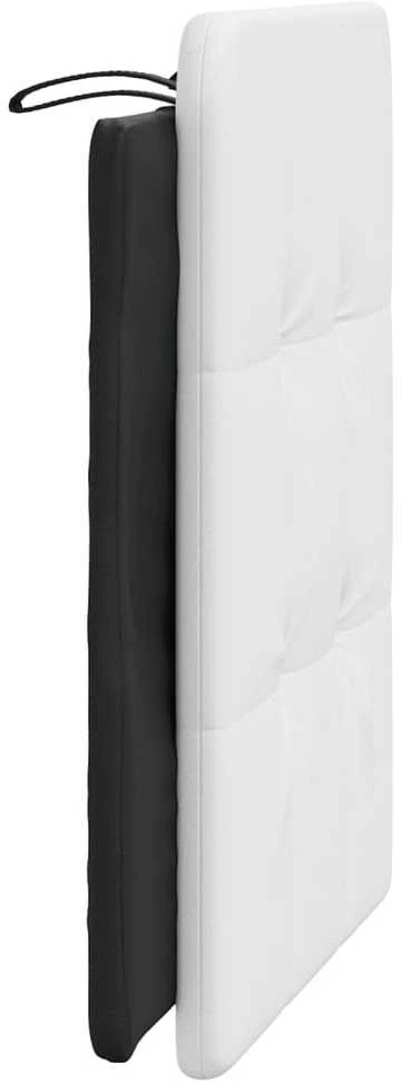 Galvūgalio pagalvėlė, baltas ir juodas, 80cm, dirbtinė oda