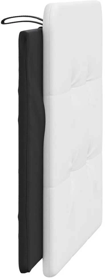Galvūgalio pagalvėlė, baltas ir juodas, 100cm, dirbtinė oda