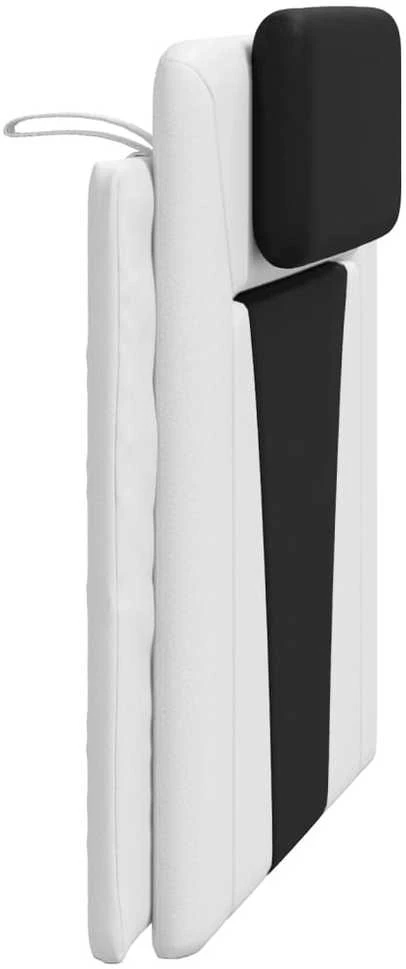 Galvūgalio pagalvėlė, baltas ir juodas, 100cm, dirbtinė oda