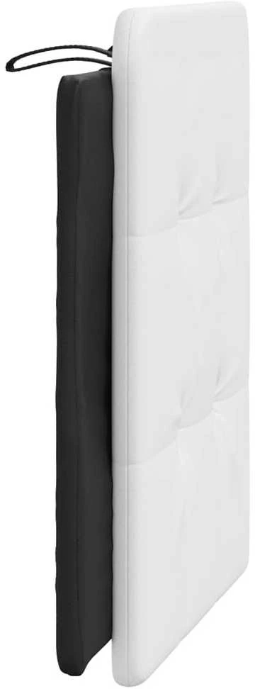 Galvūgalio pagalvėlė, baltas ir juodas, 90cm, dirbtinė oda