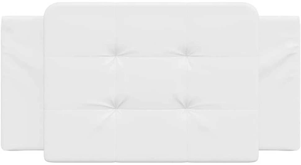 Galvūgalio pagalvėlė, baltos spalvos, 100 cm, dirbtinė oda