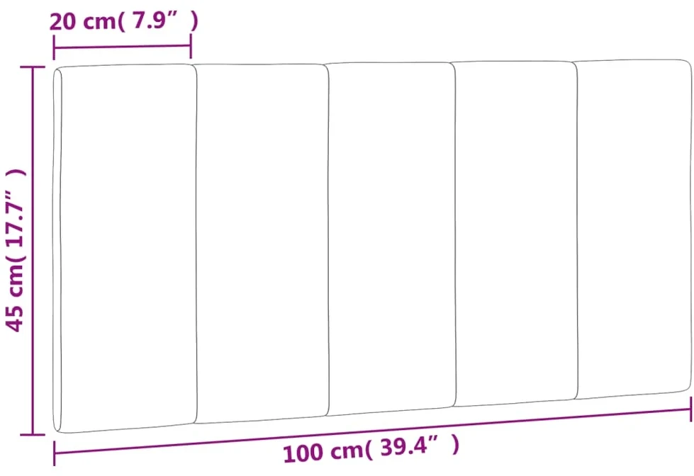 Galvūgalio pagalvėlė Hanko, šviesiai pilka, 100 cm, aksomas