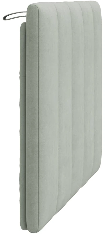 Galvūgalio pagalvėlė Hanko, šviesiai pilka, 100 cm, aksomas