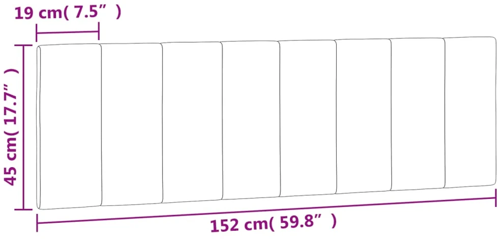 Galvūgalio pagalvėlė, Hanko, šviesiai pilkos spalvos, 152cm, aksomas