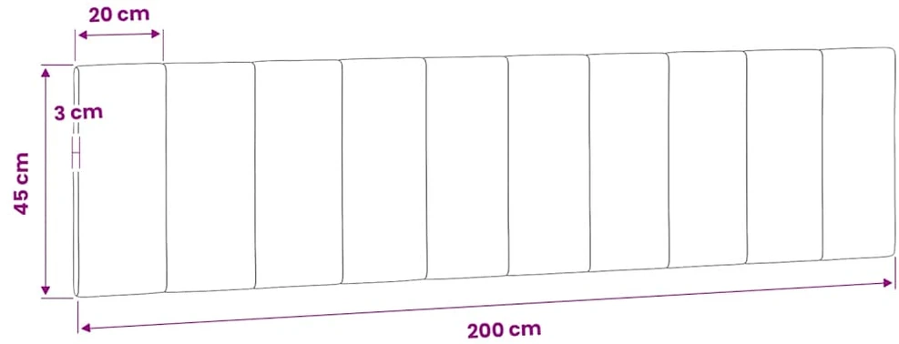 Galvūgalio pagalvėlė, Hanko, šviesiai pilkos spalvos, 200cm, aksomas