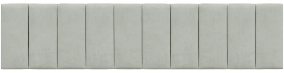 Galvūgalio pagalvėlė, Hanko, šviesiai pilkos spalvos, 200cm, aksomas