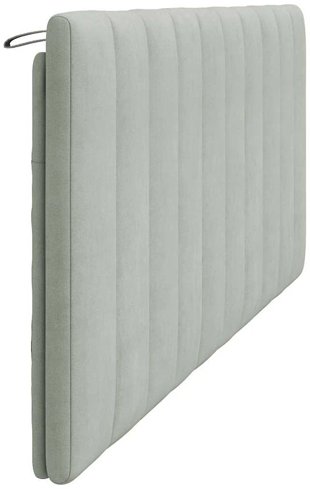 Galvūgalio pagalvėlė, Hanko, šviesiai pilkos spalvos, 200cm, aksomas