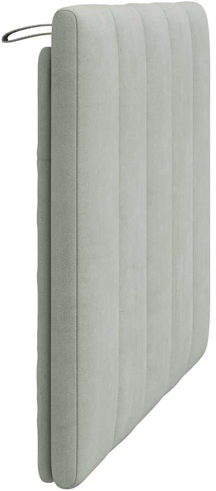 Galvūgalio pagalvėlė, šviesiai pilkos spalvos, 100cm, aksomas