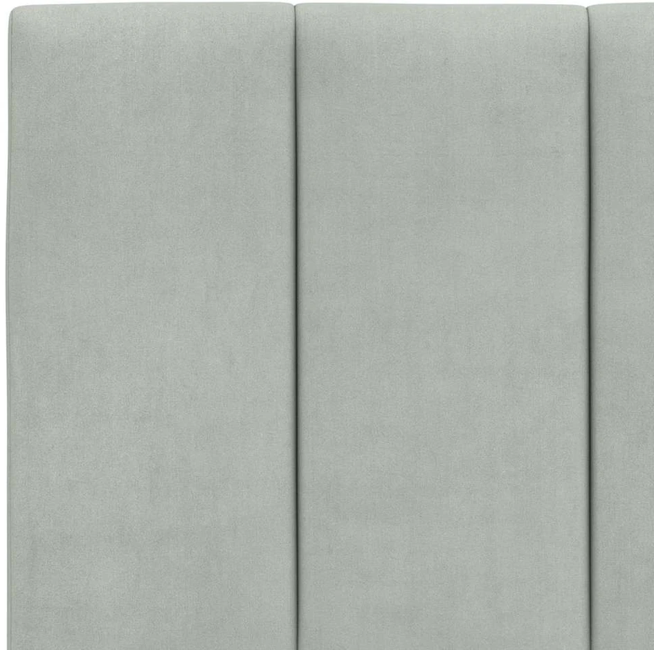 Galvūgalio pagalvėlė, Hanko, šviesiai pilkos spalvos, 200cm, aksomas