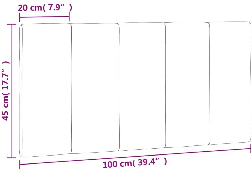 Galvūgalio pagalvėlė Hanko, tamsiai pilka, 100 cm, aksomas