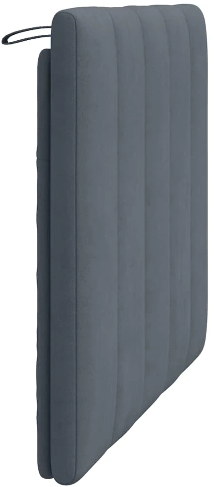 Galvūgalio pagalvėlė Hanko, tamsiai pilka, 100 cm, aksomas
