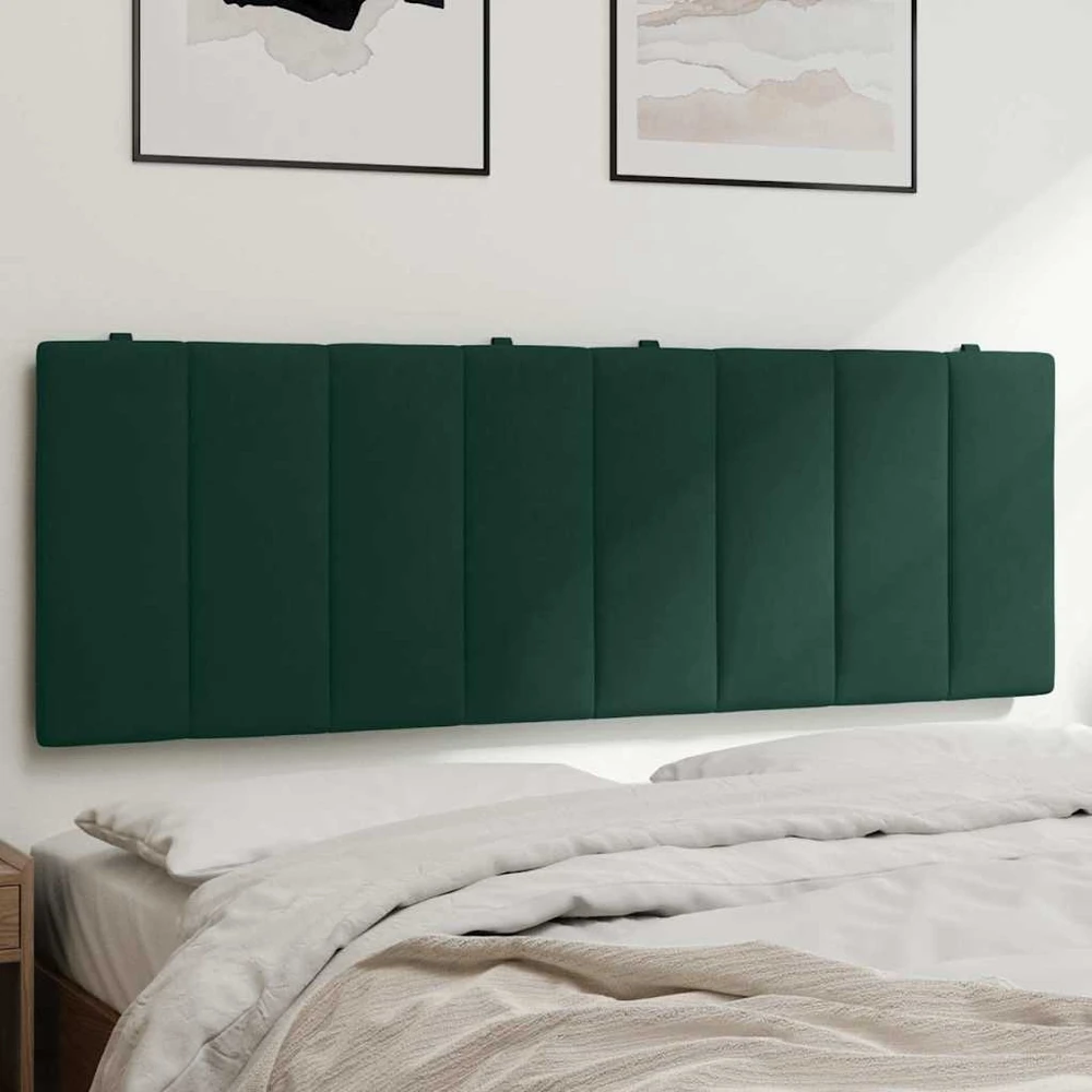 Galvūgalio pagalvėlė, tamsiai žalios spalvos, 120cm, aksomas
