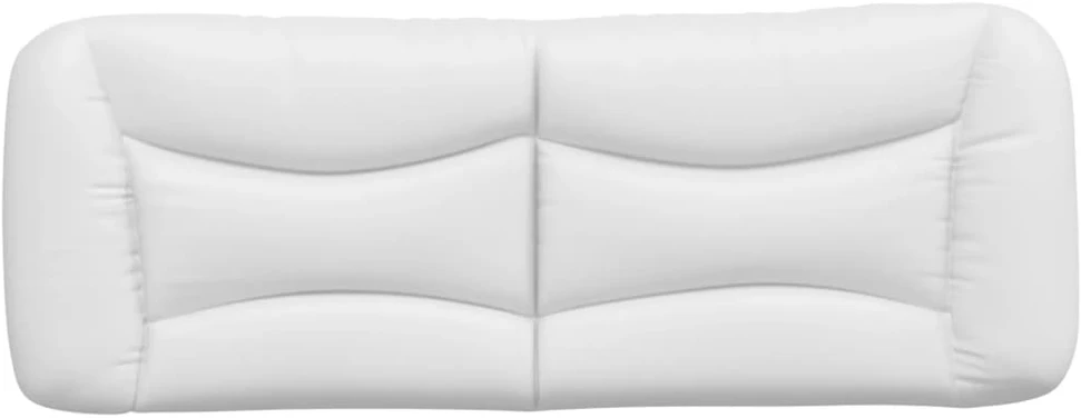 Galvūgalio pagalvėlė, baltos spalvos, 120cm, dirbtinė oda