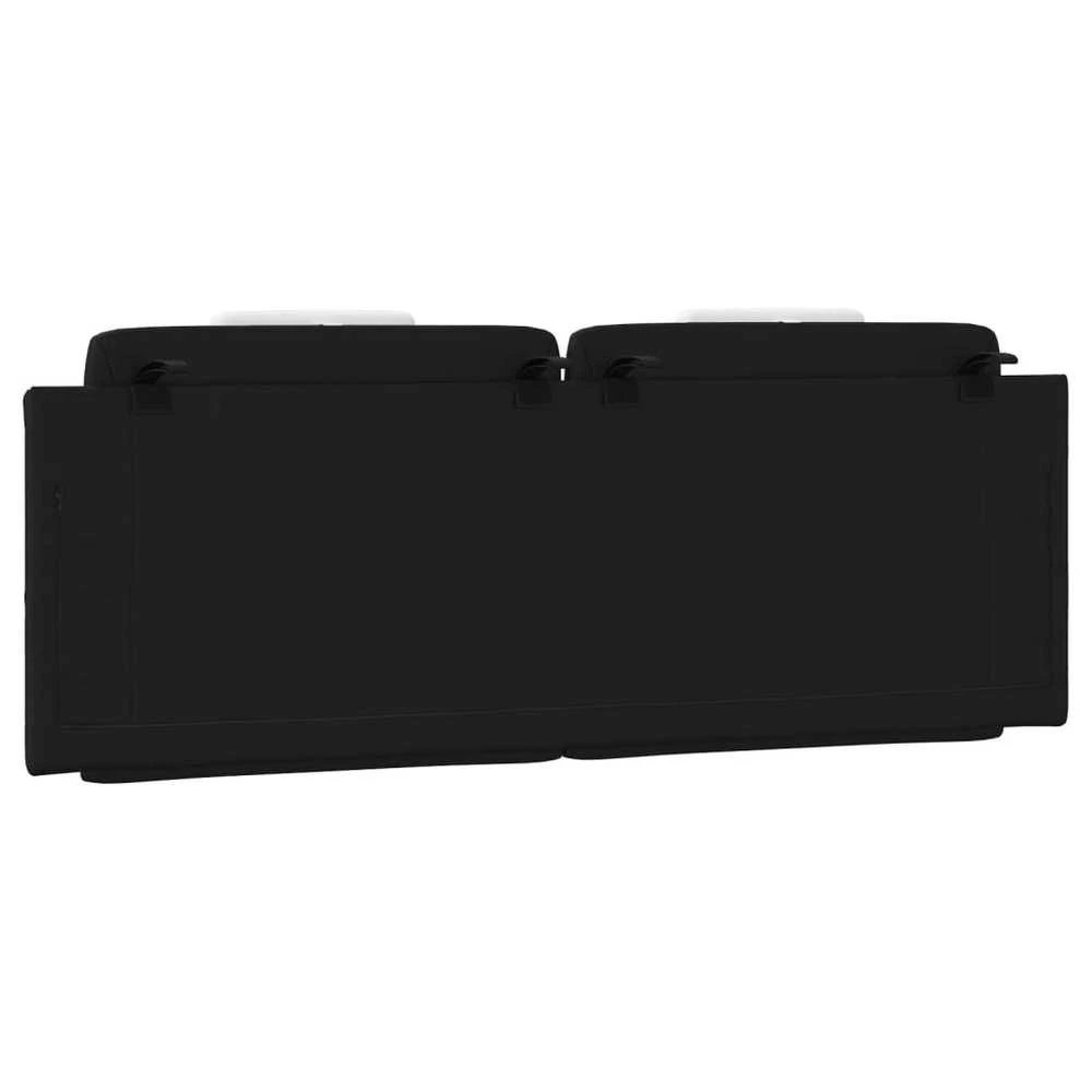 Galvūgalio pagalvėlė, juodas ir baltas, 120cm, dirbtinė oda