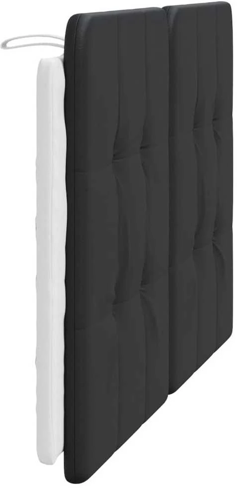 Galvūgalio pagalvėlė, juodas ir baltas, 120cm, dirbtinė oda