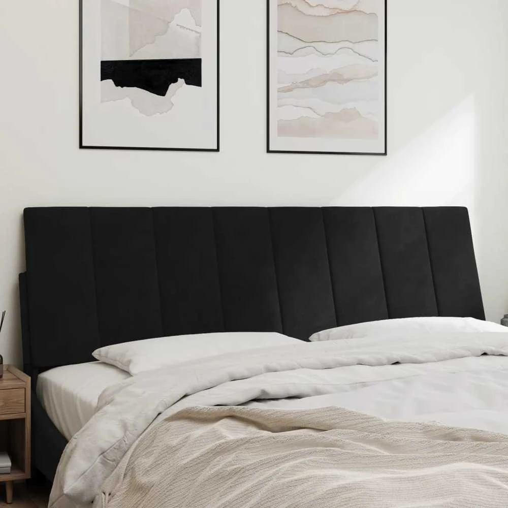 Galvūgalio pagalvėlė, Hanko, juodos spalvos, 160cm, aksomas