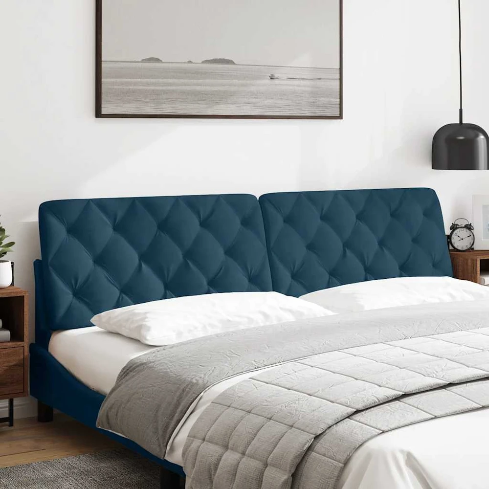 Galvūgalio pagalvėlė, mėlynos spalvos, 200cm, aksomas