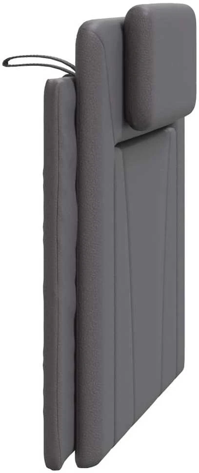 Galvūgalio pagalvėlė, pilkos spalvos, 100 cm, dirbtinė oda
