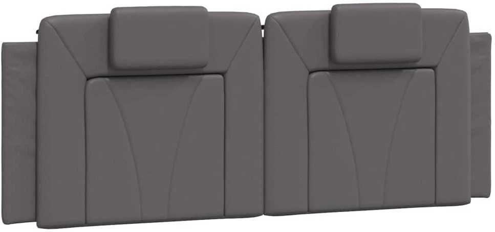 Galvūgalio pagalvėlė, pilkos spalvos, 140cm, dirbtinė oda