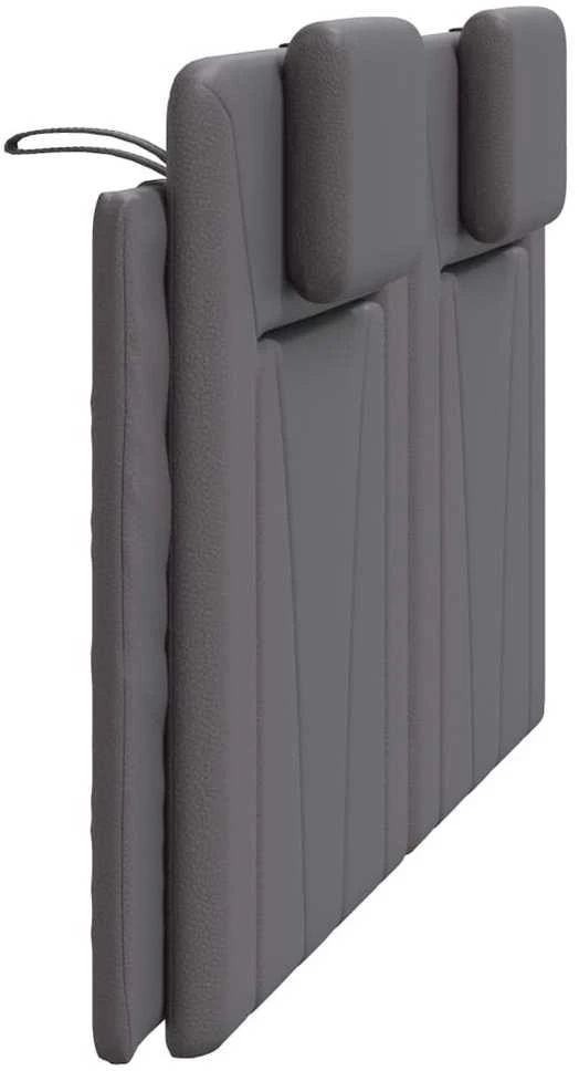 Galvūgalio pagalvėlė, pilkos spalvos, 160cm, dirbtinė oda