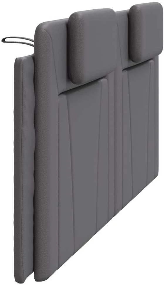 Galvūgalio pagalvėlė, pilkos spalvos, 200cm, dirbtinė oda