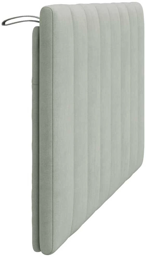 Galvūgalio pagalvėlė, šviesiai pilkos spalvos, 120cm, aksomas
