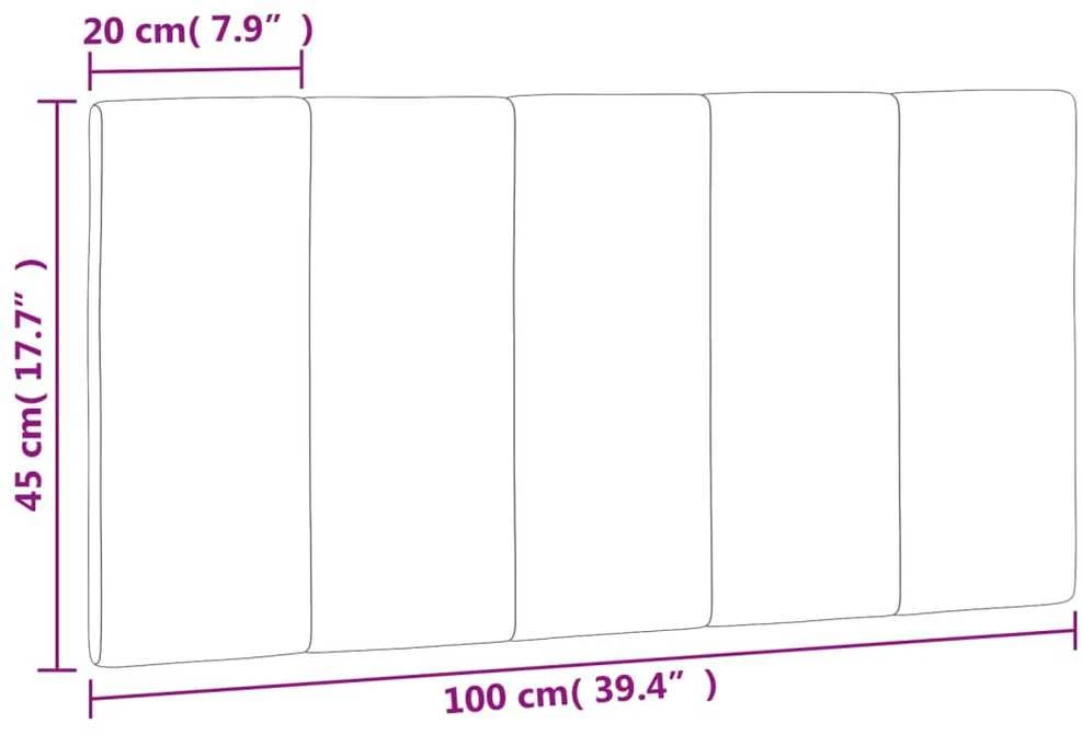 Galvūgalio pagalvėlė, šviesiai pilkos spalvos, 100cm, aksomas