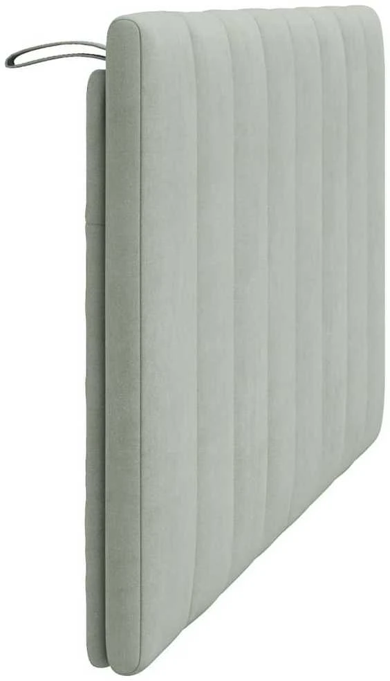 Galvūgalio pagalvėlė, šviesiai pilkos spalvos, 140cm, aksomas