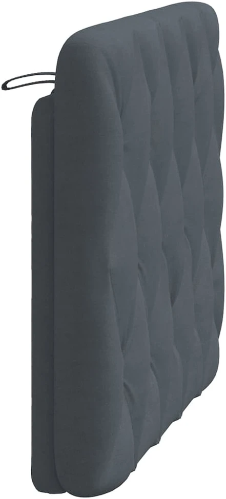 Galvūgalio pagalvėlė, tamsiai pilka, 100 cm, aksomas
