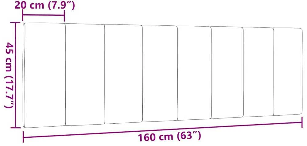 Galvūgalio pagalvėlė, Hanko, tamsiai pilkos spalvos, 160cm, audinys