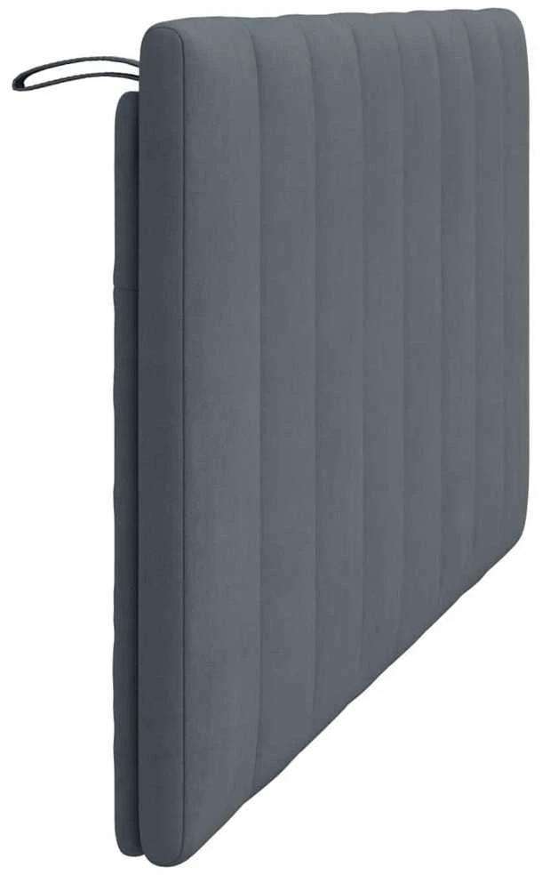 Galvūgalio pagalvėlė, tamsiai pilkos spalvos, 160cm, aksomas