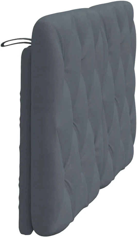 Galvūgalio pagalvėlė, tamsiai pilkos spalvos, 137cm, aksomas