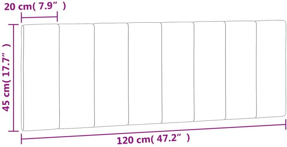 Galvūgalio pagalvėlė, tamsiai pilkos spalvos, 120cm, aksomas