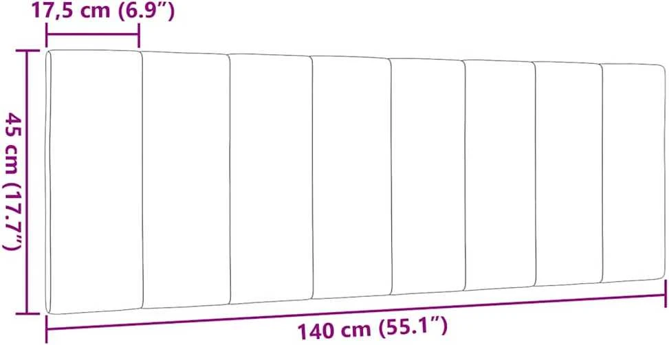 Galvūgalio pagalvėlė, Hanko, tamsiai pilkos spalvos, 140cm, audinys