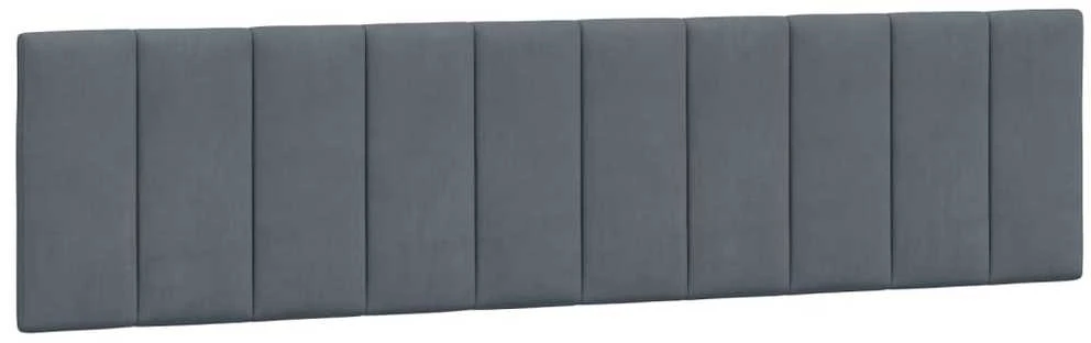 Galvūgalio pagalvėlė, tamsiai pilkos spalvos, 200cm, aksomas