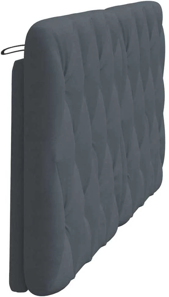 Galvūgalio pagalvėlė, tamsiai pilkos spalvos, 160cm, aksomas
