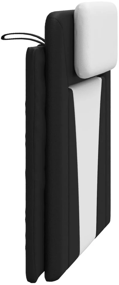 Galvūgalio pagalvėlė Viana, juodos ir baltos spalvos, 100 cm, dirbtinė oda