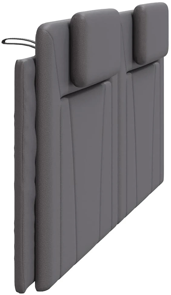Galvūgalio pagalvėlė, pilkos spalvos, 200cm, dirbtinė oda