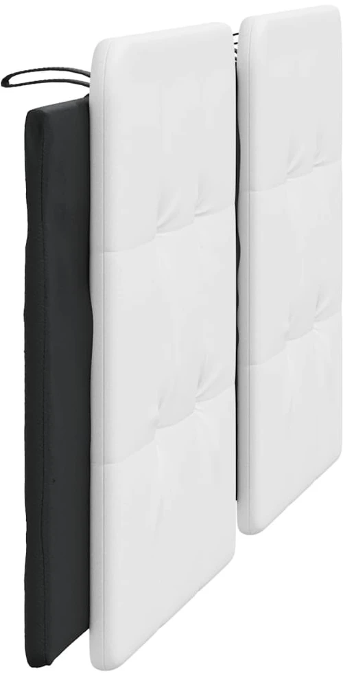 Galvūgalio pagalvėlė, balta ir juoda, 180cm, dirbtinė oda
