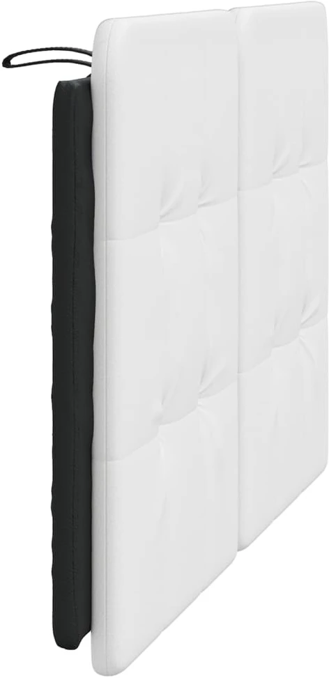 Galvūgalio pagalvėlė, balta ir juoda, 140cm, dirbtinė oda