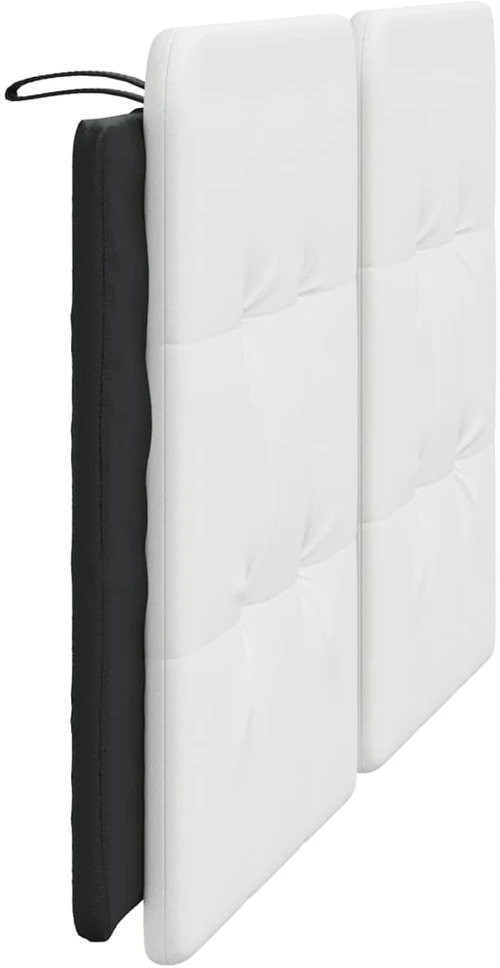 Galvūgalio pagalvėlė, balta ir juoda, 160cm, dirbtinė oda