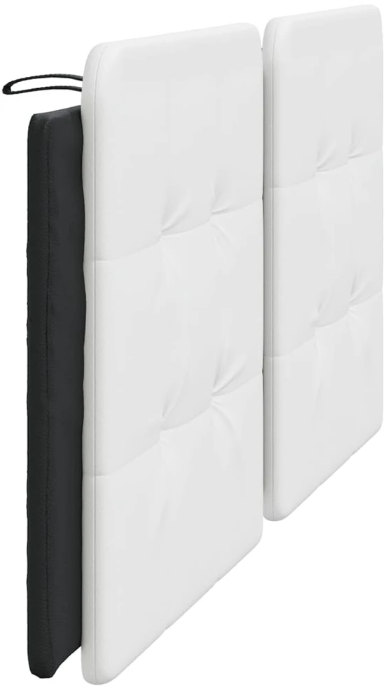 Galvūgalio pagalvėlė, balta ir juoda, 200cm, dirbtinė oda