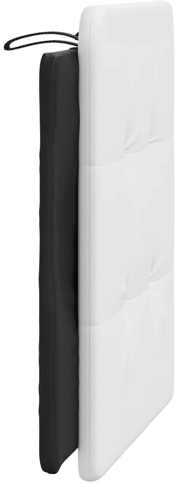 Galvūgalio pagalvėlė, baltas ir juodas, 90cm, dirbtinė oda