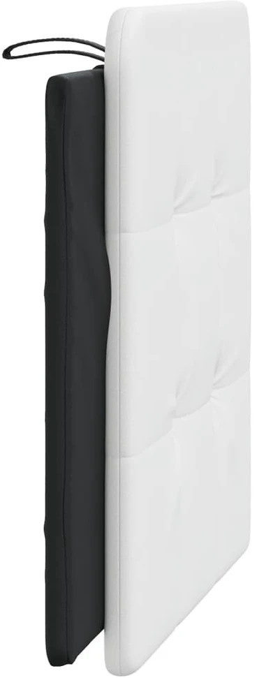 Galvūgalio pagalvėlė, baltas ir juodas, 100cm, dirbtinė oda