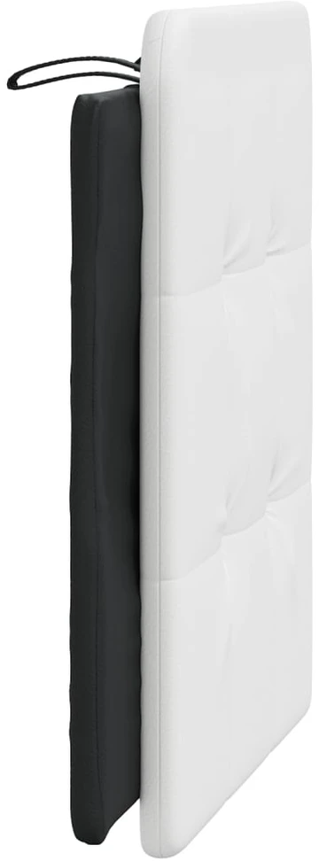 Galvūgalio pagalvėlė, baltas ir juodas, 80cm, dirbtinė oda