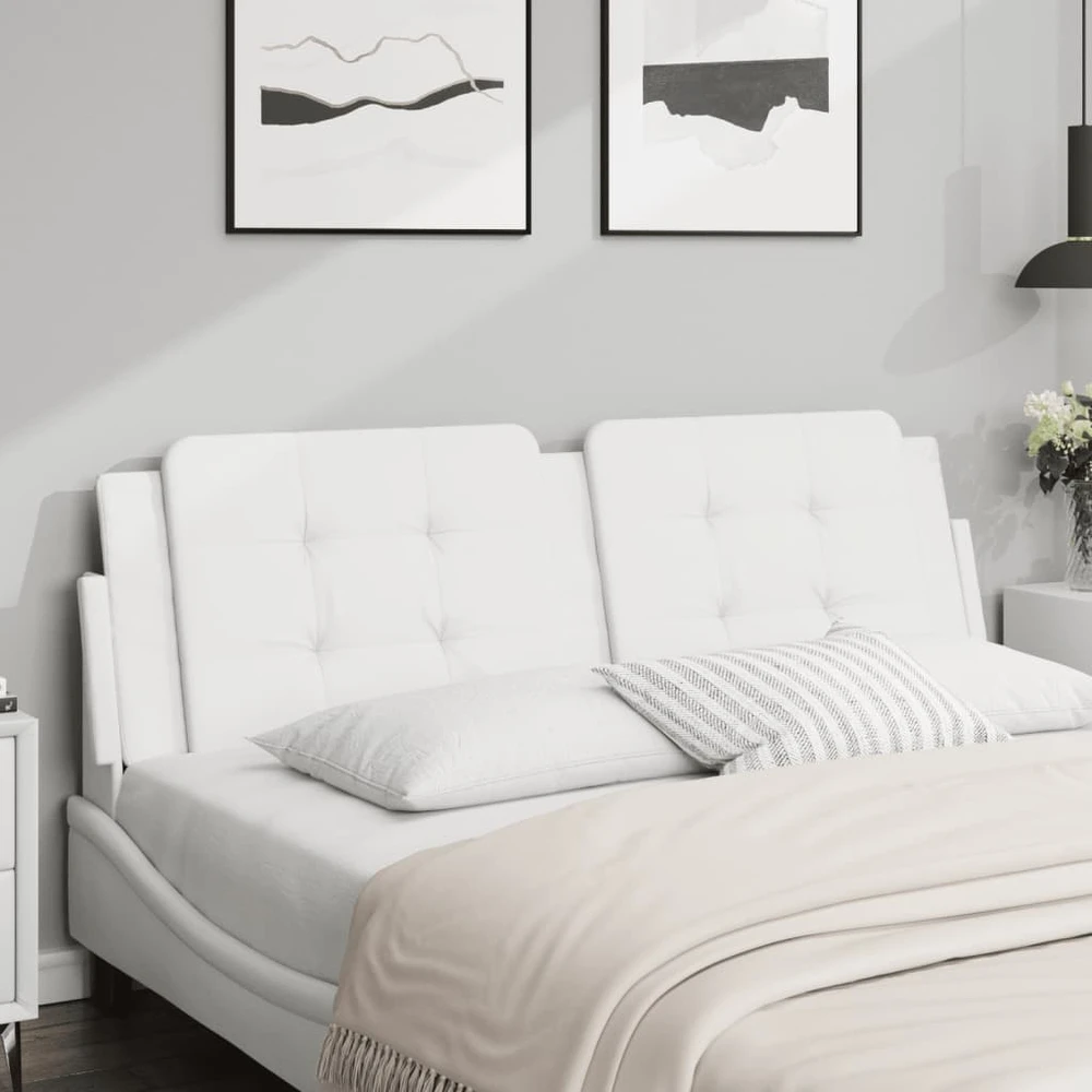 Galvūgalio pagalvėlė, baltos spalvos, 160cm, dirbtinė oda
