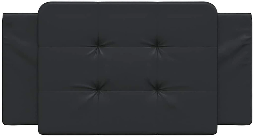 Galvūgalio pagalvėlė Zadar, juoda, 100 cm, dirbtinė oda